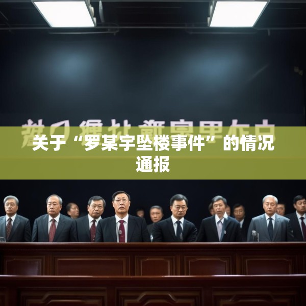 关于“罗某宇坠楼事件”的情况通报