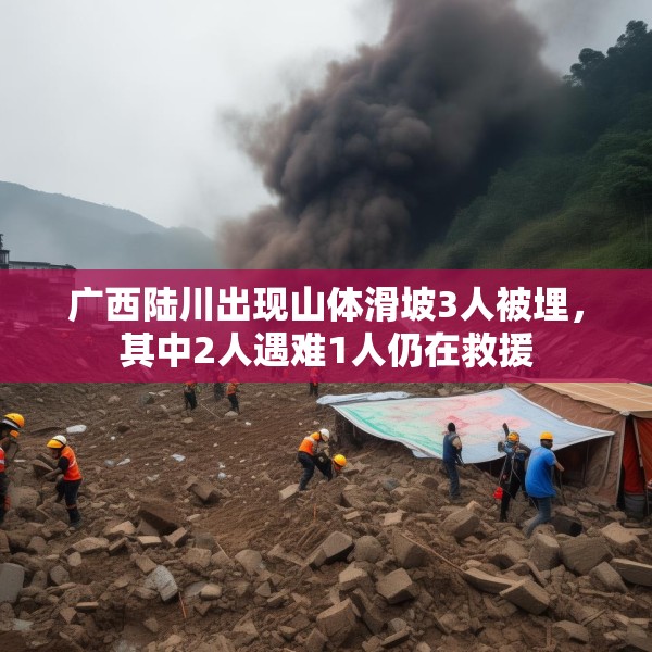 广西陆川出现山体滑坡3人被埋，其中2人遇难1人仍在救援